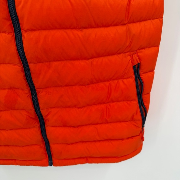 Patagonia Worn Wear Vest Mens XL Orange Down Sweater Full Zip 84622 STAINS - Picture 2 of 16